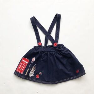 NEXT phone booth suspender skirt  EUC 2-3T